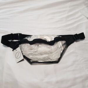 Bespoke Transparent Bag with Black Accents.